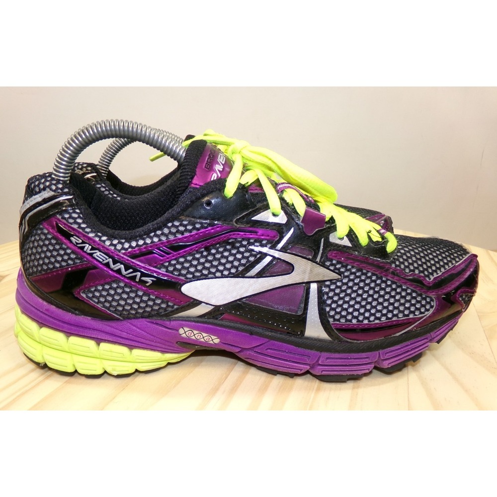 Brooks Ravena 4 Running Shoes Sneakers Womens Black Purple Green Size 9.5 B - Picture 4 of 9